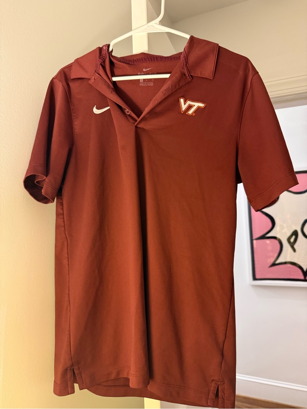 Nike Virginia Tech Maroon Short-Sleeve Polo Shirt